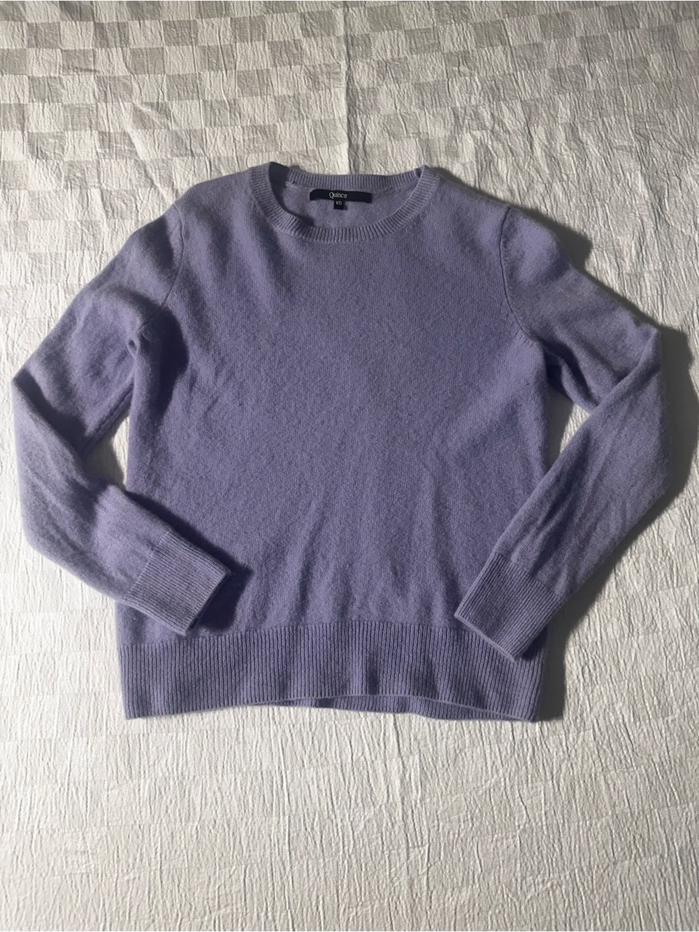 Quince Lavender Cashmere Crewneck Sweater